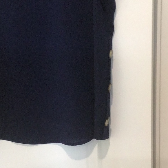 Jones New York Navy Blue Boxy Blouse Size L - Picture 6 of 7